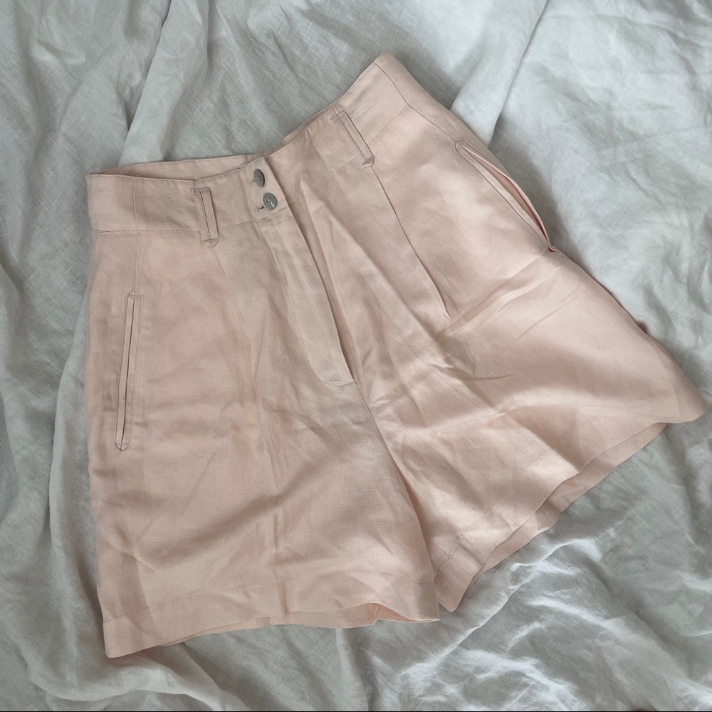 VINTAGE LIGHT PINK HIGH RISE SHORTS
